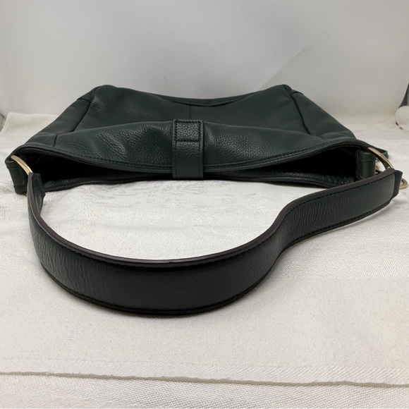 Gilli Genuine Leather Fringe Shoulder Bag – Green Hobo Tote with Tassel Detail - Picture 6 of 16